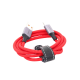 Cable USB-A a USB-C | 1 Metro | Carga Rápida QC 4.0/3.0/2.0 | FPC | AFC | Protección Integrada |  480 Mbps | Caja de Aluminio | Nylon Trenzado | Color Rojo | Ampliamente Sugerido para Carga Rápida HUAWEI.