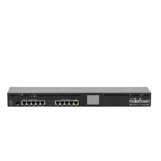 RouterBoard, CPU 2 Núcleos, 10 Puertos Gigabit Ethernet, 1 Puerto SFP, 1 GB Memoria, Licencia Nivel 5, Montaje Rack