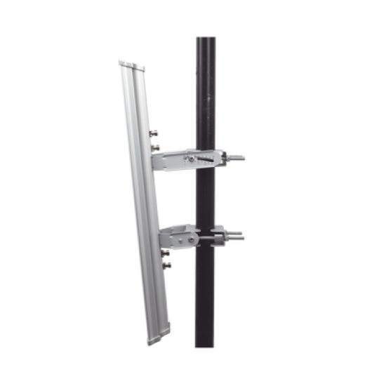 Antena Sectorial MIMO 4X4 de 45 º,  4.9 - 6.4 GHz, IP55, Ganancia de 22 dBi, 4 Conectores N-hembra, Montaje y Jumper tipo N incluido.