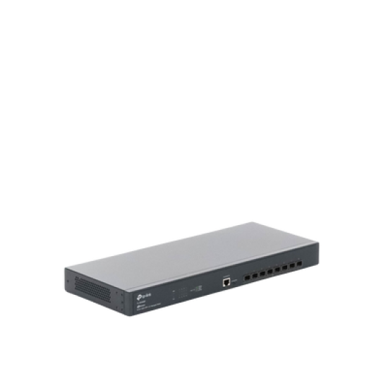 Switch Fibra Óptica L2+ Omada / 8 Puertos SFP+ 10G /  2 Puertos Consola (RJ45 y micro-USB) / Administración Centralizada Omada o Stand-Alone / Multicast IGMP / Calidad de Servicio / Montaje en Rack / Silencioso (sin ventiladores)
