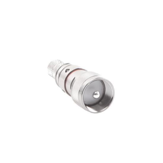 Conector UHF Macho Plegable con Pin Cautivo para cables RG8