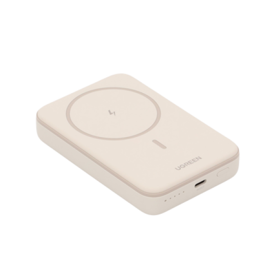 Power Bank MagSafe de 10000mAh | 20W | Carga Inalámbrica y por Cable USB-C | Sistema de Protección Inteligente | Tecnología de Carga Rápida | Ultra Delgado | Ultra ligero | Compatible con iPhone 15/14/13/12 | Color Beige.