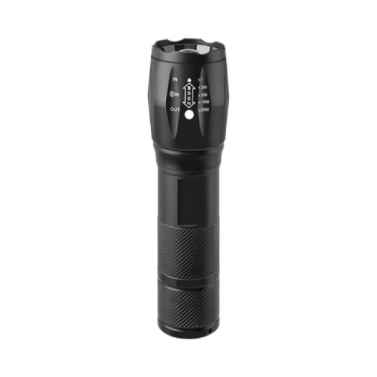 Linterna LED de Aluminio, 800 Lúmenes, IPX4, Resistente al Agua