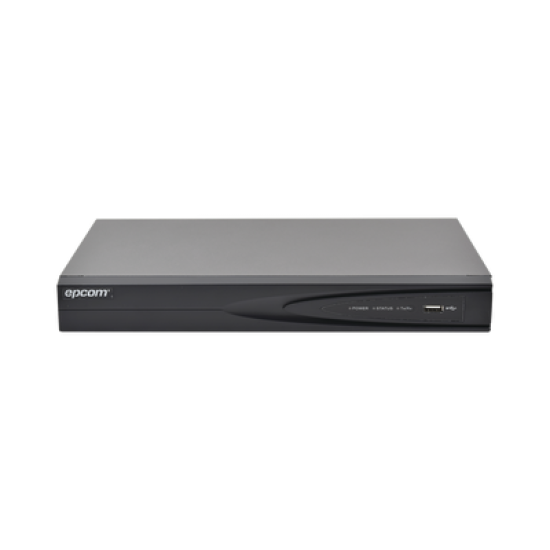 DVR 2 Megapixel / 16 Canales TURBOHD + 2 Canales IP / 2 Bahías de Disco Duro / 1 canal de Audio / H.264+