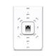 Access Point UniFi U6 In Wall/Montaje p/pared, WIFI 6 2.4 Y 5 Ghz, hasta 5.3 Gbps, 1 pto PoE In, 4 ptos secundarios (1 PoE Out)
