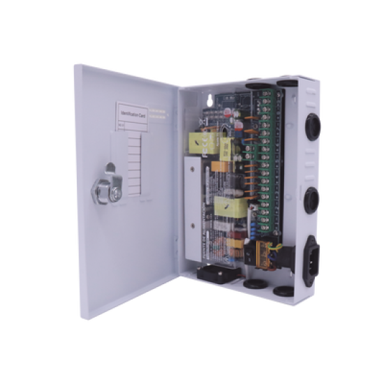 Fuente PREMIUM / 11-15 V / 9 canales / 16 A / Alta tecnología en seguridad / Doble ventilador / Hasta 1.8 Amperes por Salida / Filtro de ruido por canal / Diseño de alta gama.
