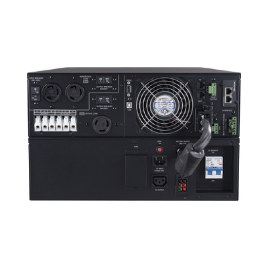UPS de 10000 VA/10000 W, Online Doble Conversión, 200 - 240 Vac de Entrada, 200 - 240 Vac de Salida, Terminal Hardwired, Onda Senoidal Pura, Torre o Rack de 6 UR, Con 3 Tomas NEMA L6-30R