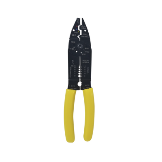  Pinza Cortacables / Pelacables 10 a 22 AWG con Plegador de Conectores.