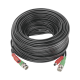 Cable coaxial ( BNC RG59 ) + Alimentación / SIAMÉS / 20 Metros / Aleación Cobre + Aluminio CCA / Para Cámaras 4K  / Uso interior y exterior