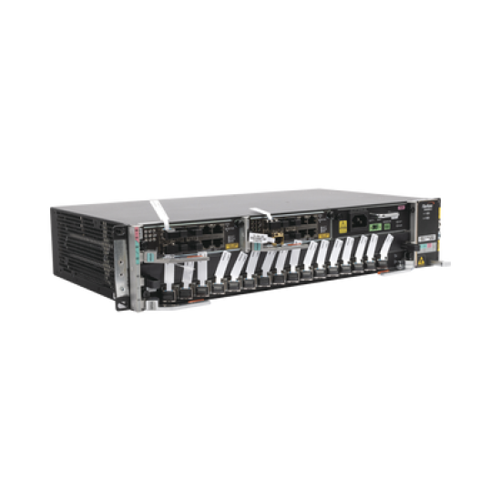 OLT Carrier Class Modular GPON, 2 Ranuras, Incluye 1 Tarjeta GPOA de 16 puertos GPON, 1 Fuente de CA, 2 UR, Gestión por UNM2000, CLI, (Incluye Instalación de Software UNM2000) 