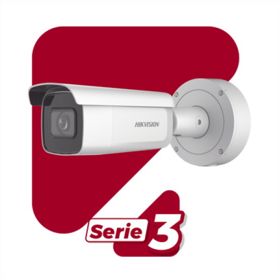 Bala IP 4 Megapixel / Lente Mot. 7 a 35 mm / 80 mts IR EXIR / Exterior IP67 / IK10 / WDR 120 dB / PoE + / MicroSD / 4 Analíticos: AcuSense, Deteccion Facial, Conteo de Personas por Cruce y Zona