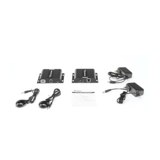Kit Extensor HDMI para distancias de 120 metros / Resolución 4K @ 30Hz / Cat 5e/6 / Soporta conexión Uno a Uno y Uno a Muchos / Hasta 253 Rx / HDbitT / Soporta control remoto del equipo fuente.