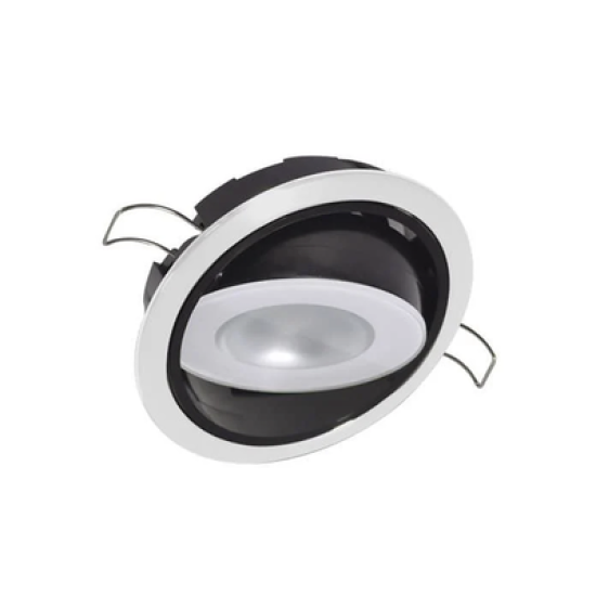 Posicionable luz led marina Mirage, emite luz color blanco cálido de 480 lúmenes, para uso interior y exterior con grado de protección IP67.