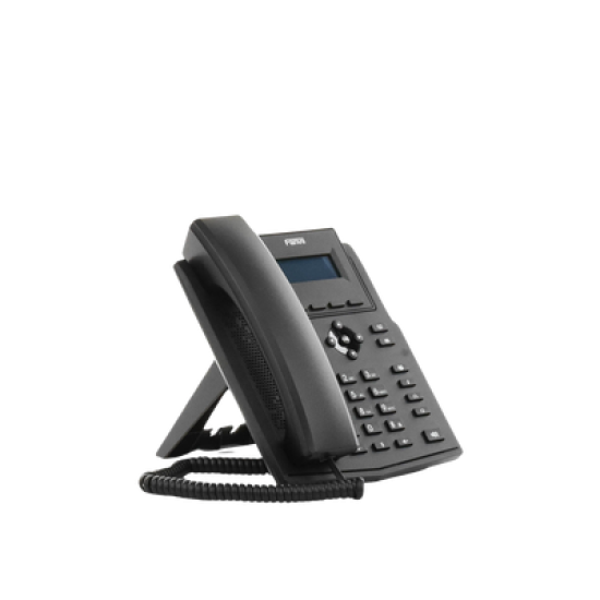 Teléfono IP empresarial para 2 lineas SIP con pantalla LCD, Códec Opus, conferencia de 3 vías, PoE.