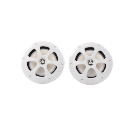Par de altavoces fabricado en grado marinos en color blanco de 6.5