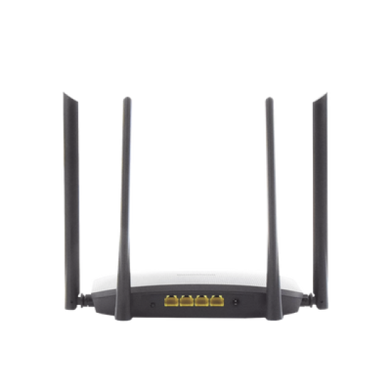 Router Inalámbrico WISP Gigabit / Hasta 1200 Mbps / Doble Banda AC (2.4 GHz y 5 GHz) / 3 Puertos LAN 10/100/1000 Mbps + 1 Puerto WAN 10/100/1000 Mbps /  4 Antenas Externas Omnidireccional de 5 dBi / Interior