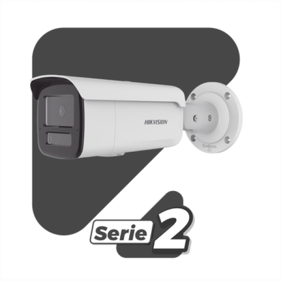 [Dual Light + 2 Micrófonos Integrados] Bala IP 8 Megapixel (4K) / Lente 4 mm / 80 mts Luz Blanca + 80 mts IR / ACUSENSE / Exterior IP67 / IK10 / WDR 120 dB / PoE / ONVIF / Micro SD / Metal / ACUSEARCH