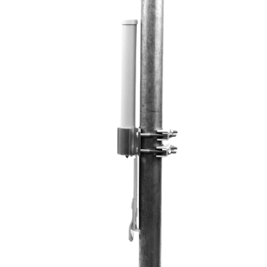 Antena omnidireccional, potente cobertura de 360°, doble polaridad MIMO 2x2, frecuencia 5 GHz (5.45-5.85 GHz) de 10 dBi