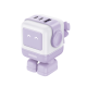 Cargador RobotGaN de 65W Serie Nexode | 3 Puertos de Carga Rápida | 2 USB-C | 1 USB-A | PD 3.0 | QC 4.0 | Carga Inteligente | Tecnología GaN II | Zapato Magnético Extraíble | Carcasa Ignifuga | Pantalla LED. 