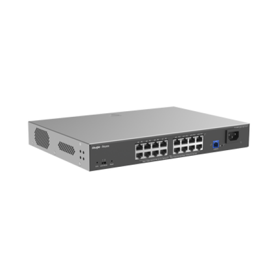 e-Lighten ONU / Switch PoE+ Hibrido, Capa 2 con un Puerto PON 1G y 16 Puertos Ethernet PoE+ 1G hasta 240 Watts y 100 Clientes