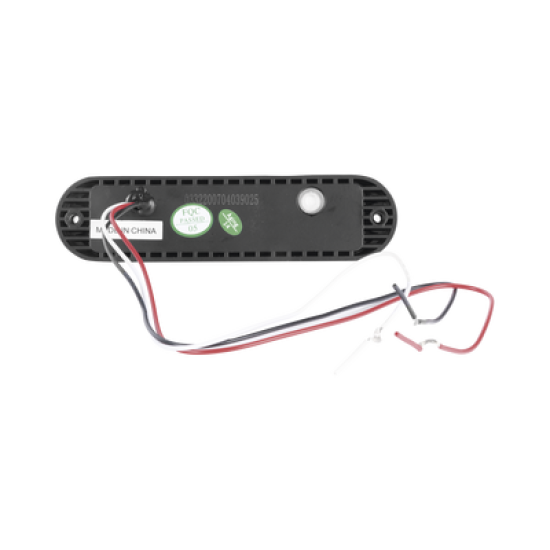 Luz Auxiliar Ultra Brillante  IP67 de 6 LEDs, Color Rojo/Claro, con mica transparente y bisel negro