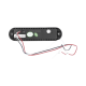 Luz Auxiliar Ultra Brillante  IP67 de 6 LEDs, Color Rojo/Claro, con mica transparente y bisel negro