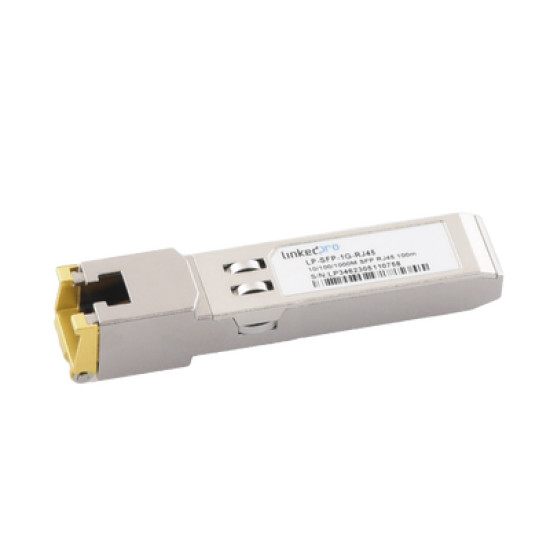 Transceptor Óptico SFP a RJ45 / Auto negociación 10/100/1000 Mbps / Conector RJ45 / 1000BASE-T / Distancia de hasta 100 m.
