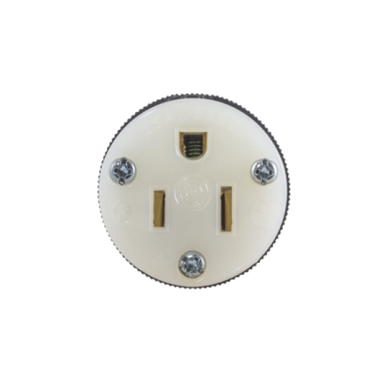 Conector Entrada Recta/ 15A 125V/ 2 Polos 3 Hilos/ Nema 5-15R/ Grado Industrial- Comercial.
