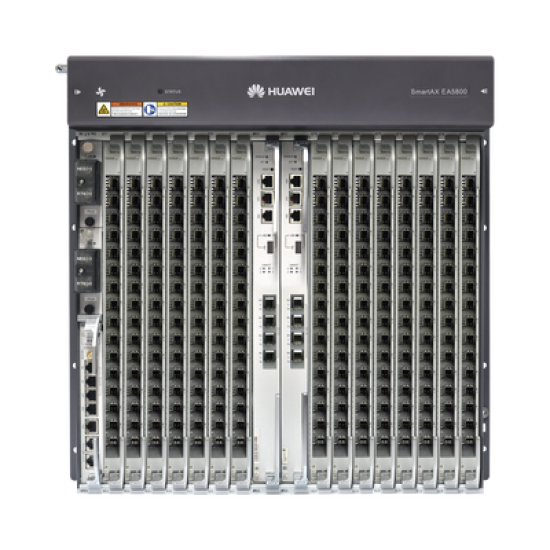 OLT GPON OptiXAccess Carrier Class con 1 tarjeta de 16 puertos GPON, 15 ranuras, 2 Fuentes de alimentación DC, 11 UR