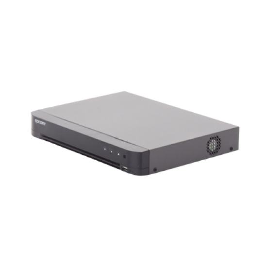 DVR 16 Canales TurboHD + 8 Canales IP / 5 Megapixel Lite - 3K Lite / Acusense (Evita Falsas Alarmas) / Audio por Coaxitron / 1 Bahía de Disco Duro / H.265+ / Salida de Video en Full HD