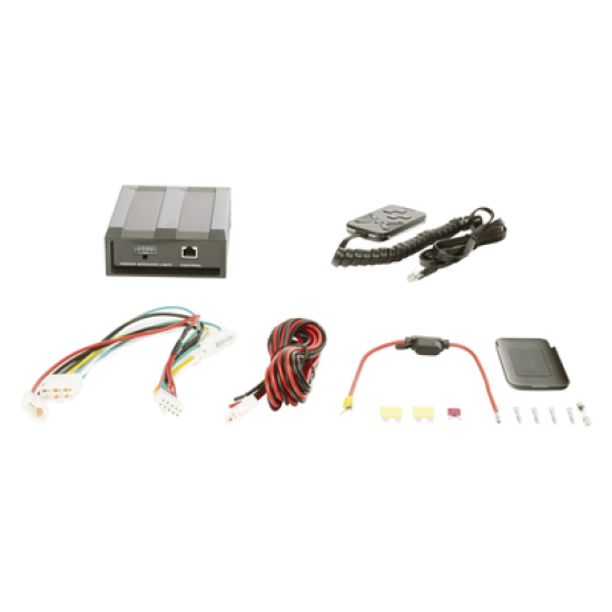 Sirena Vehicular de 100W de Potencia, Con Controlador Unimando Para Tonos, 2 Salidas Auxiliares y Microfono