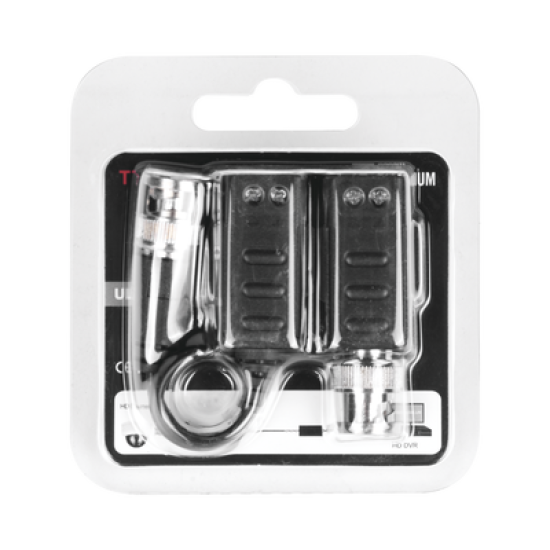 Kit de Transceptores (Baluns) con TERMINALES TIPO TORNILLO, Resolución 4K, Cable flexible COAXIAL Blindado  / COAXITRON / AUDIO POR COAXITRON / Menu OSD /Conector 100% COBRE / Calidad PREMIUM