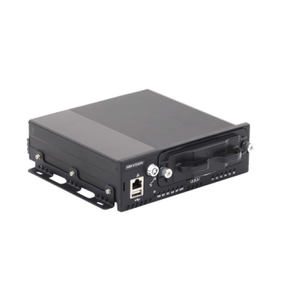NVR Móvil de 8 Canales de 2 Megapixel / 4 Puertos PoE / 2 Bahías de Disco Duro / Incluye Modulo GPS / conector RJ45