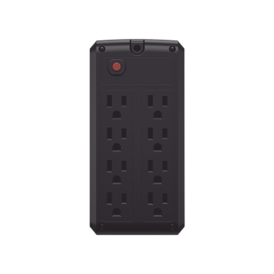UPS de 550 VA/275 W, Topología Línea Interactiva, Entrada 120 Vca NEMA 5-15P, y 8 Salidas NEMA 5-15R, Con Regulador de Voltaje (AVR)