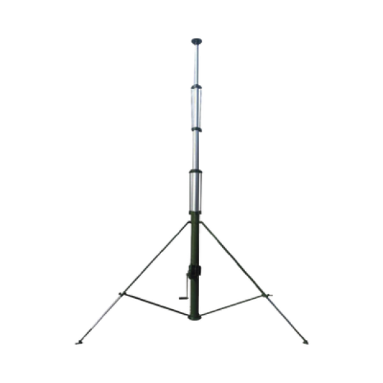 Mástil Telescópico Retraible Manual de 12 metros con Accesorios. Incluye Tripie.