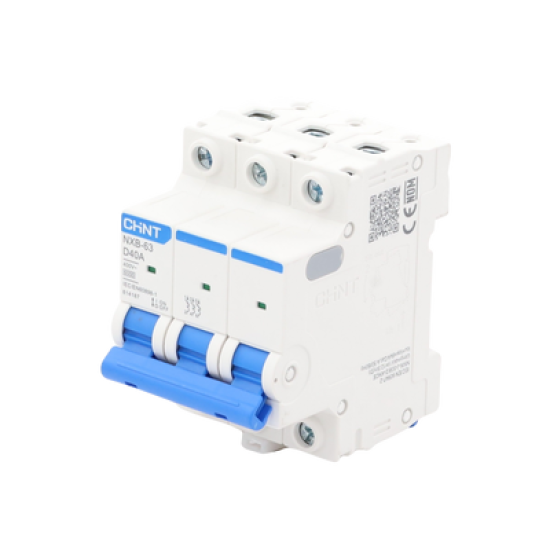 Pastilla para Riel Din, 3 Polos, 40 Amp, Vca:110/415v, 6kA, Catálogo: NXB633PD40, Serie: NXB-63.