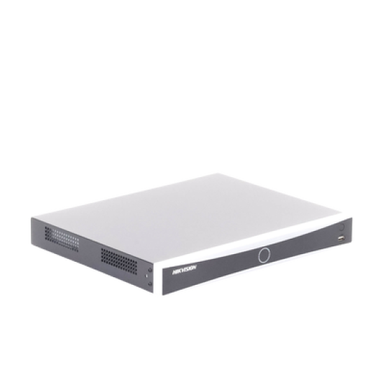 NVR 12 Megapixel (4K) / 32 canales IP / 16 Puertos PoE+ / Recocimiento Facial / AcuSense (Evita Falsas Alarmas) / 2 Bahías de Disco Duro / HDMI en 4K / Alarmas I/O / 300 Metros PoE Modo Extendido