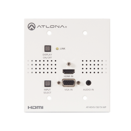 Transmisor HDBaseT de placa de pared para HDMI y VGA
