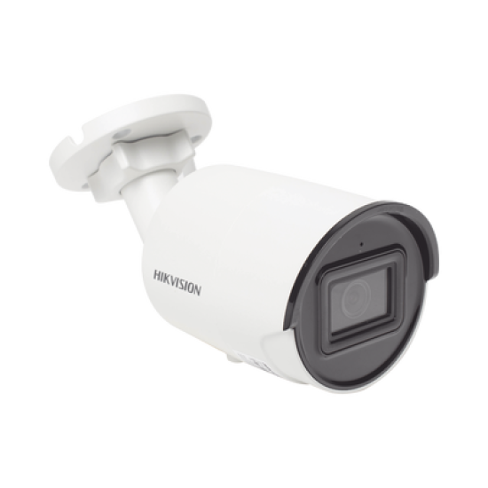 Bala IP 4 Megapixel / Lente 2.8 mm / 40 mts IR EXIR / Exterior IP67 / WDR 120 dB / PoE / Micrófono Integrado / ACUSENSE (Evita Falsas Alarmas) / Metal  / MicroSD / ONVIF / ACUSEARCH