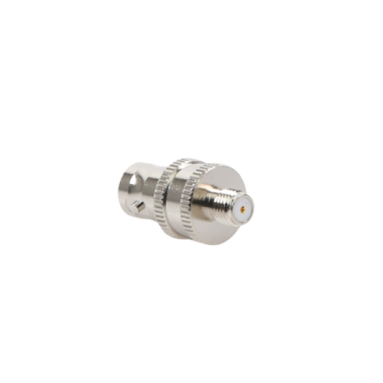 Adaptador en Línea de Conector BNC Hembra a SMA Hembra Corto / Celulares Motorola, Níquel/ Oro/ Teflón.