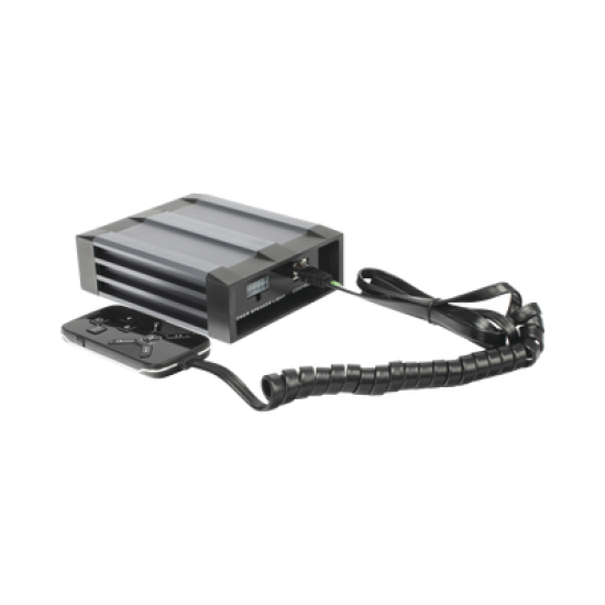 Sirena Vehicular de 100W de Potencia, Con Controlador Unimando Para Tonos, 2 Salidas Auxiliares y Microfono