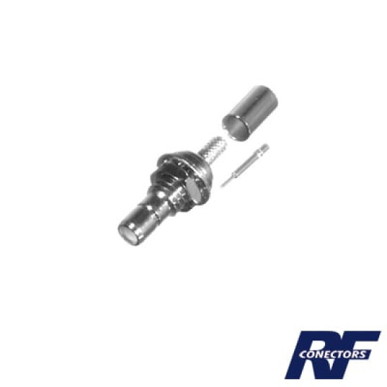 Conector SMB Hembra para panel en D-Plano, de Anillo Plegable para RG-174/U. Conector SMB Hembra para panel en D-Plano, de Anillo Plegable para RG-174/U.