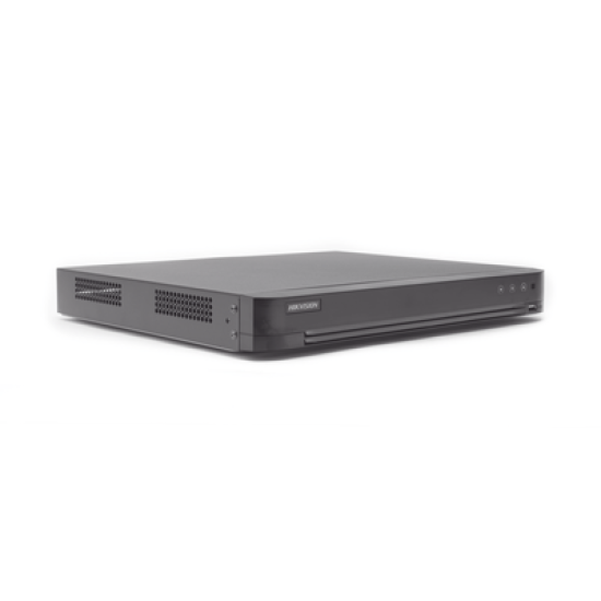 DVR 8 Megapixel / 16 Canales 4K TURBOHD + 16 Canales  IP / 2 Bahías de Disco Duro / 4 Canales de Audio / 16 Entradas de Alarma