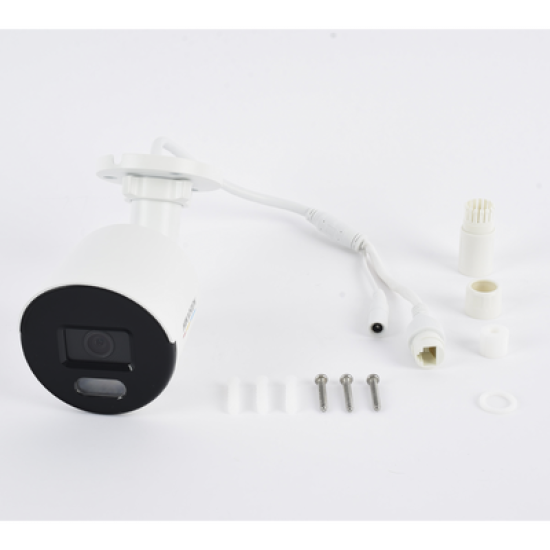Bala IP 4 Megapixel / ACUSENSE Lite (Detección de Movimiento en Humanos y Vehículos)  / Lente 2.8 mm / Luz Blanca 30 mts / Imagen a Color 24/7 / Exterior IP67 /  WDR 120 dB / PoE / ONVIF 