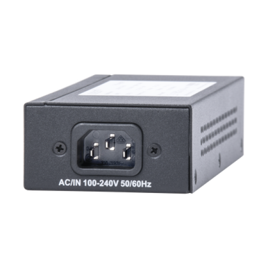 Inyector Super Hi-PoE / 56 Vcc / 60 Watts / Para Domos HIKVISION PTZ / IP (-AE / DE) / Soporta 802.3 af / at / Para Aplicaciones de CCTV
