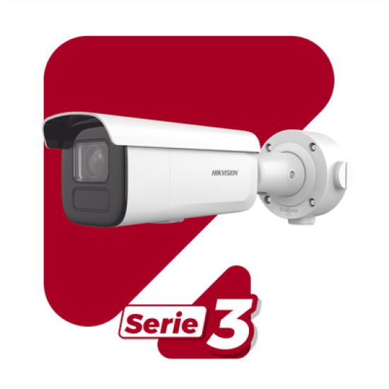 Bala IP 6 Megapixel / Lente Mot. 2.7 a 13.5 mm / 60 mts IR EXIR / Exterior IP67 / IK10 / DARKFIGHTER / PoE+ / Micro SD / Audio y Alarmas I/O / 4 Analíticos: AcuSense, Deteccion Facial, Conteo de Personas por Cruce y Zona