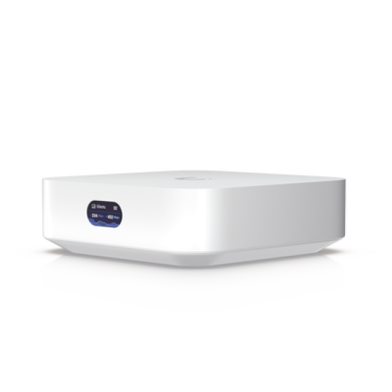 Router UniFi Ultra Express UX con WiFi 6, 1 puerto WAN GbE / 1 puerto GbE LAN. Administra hasta 4 dispositivos UniFi en modo  Gateway, o funciona como AP, hasta 50 clientes