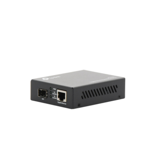Convertidor Fibra Óptica Monomodo o Multimodo / 1 Puerto SFP 1000 Mbps / 1 Puerto RJ45 10/100/1000 Mbps / Plug and Play 
