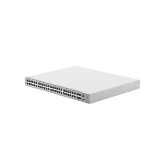 Switch PoE+ Administrable CentreCOM GS980M, Capa 3 de 48 puertos 10/100/1000Mbps + 4 SFP Gigabit, 740 W