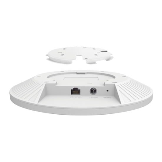 Punto de Acceso Omada Ultra-Rango / Wi-Fi 6 AX6000 MU-MIMO 4x4 /  Mesh Omada / Alta Densidad de Usuarios / Configuración por Controlador o Stand-Alone / Para Montaje en Techo/pared / Alimentación PoE+ 